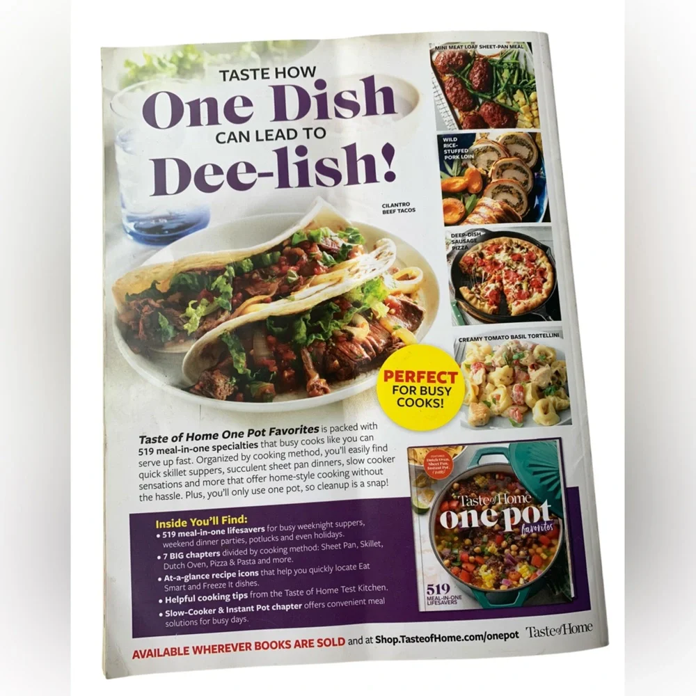Taste of Home Magazine 2020 Amish Casserole Recipes Kitchen Cooking Make/Freeze